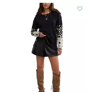 Free people Tiger Style Cuff Tee